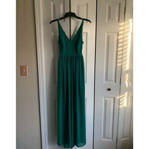 ASOS Petite Deep Plunge Tie Back Cami Maxi Dress